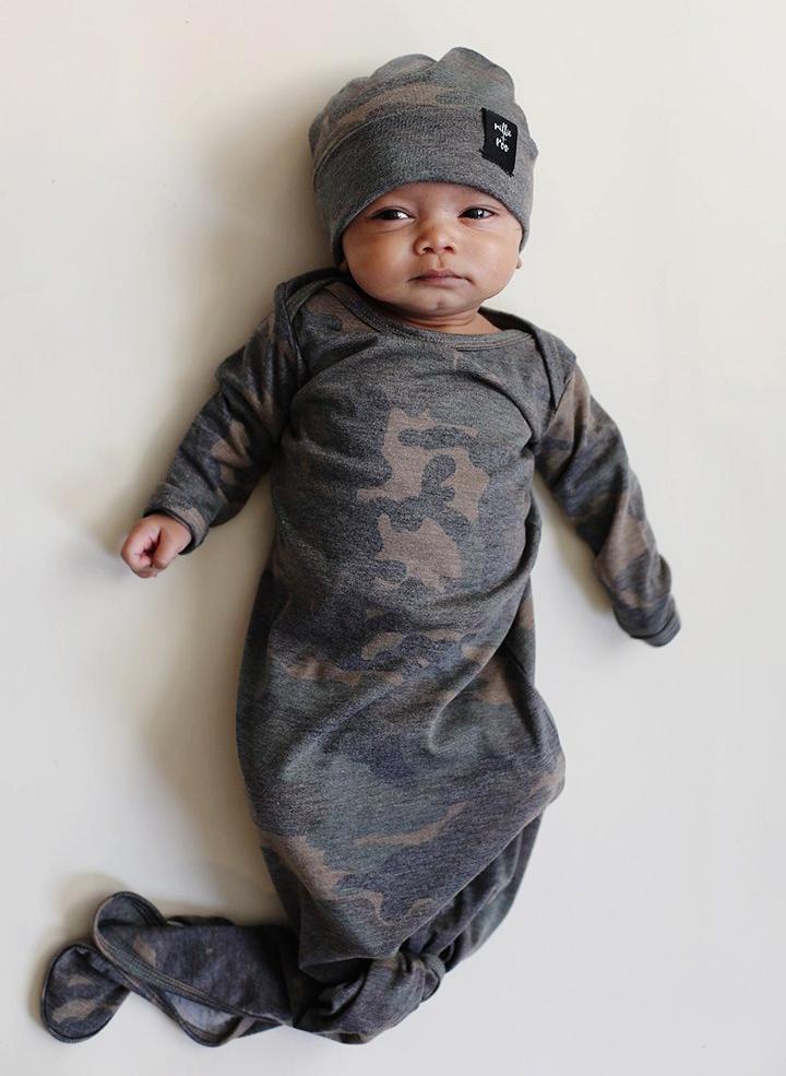 Weathered Camo Knot Gown – millie + roo