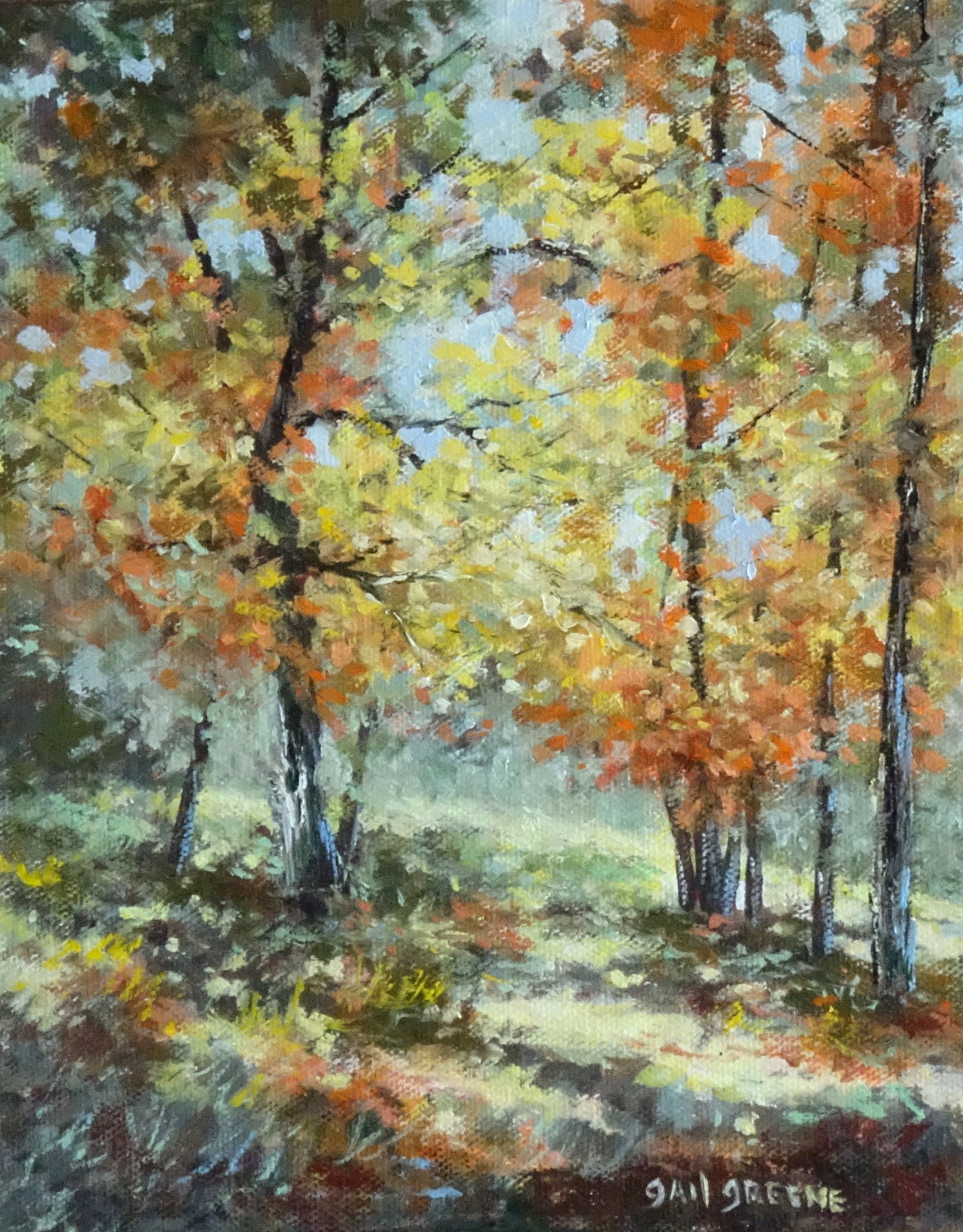 Shadows of Autumn by Gail Greene - oil painting | UGallery