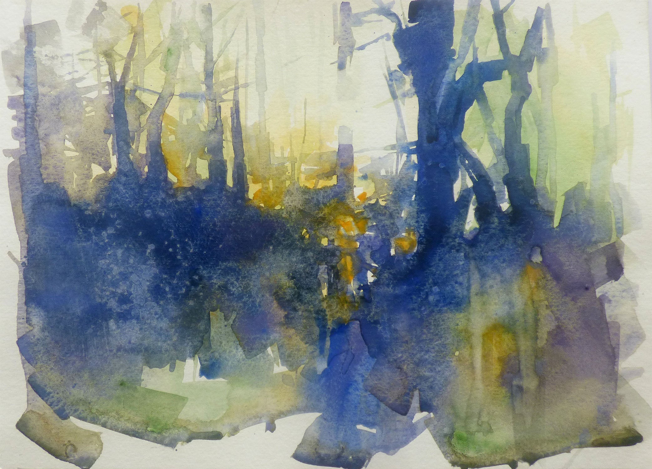 Spring Oil Pastel and Watercolor Resist – Housing a Forest