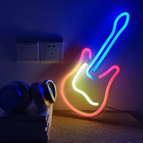 guitar neon sign for bedroom