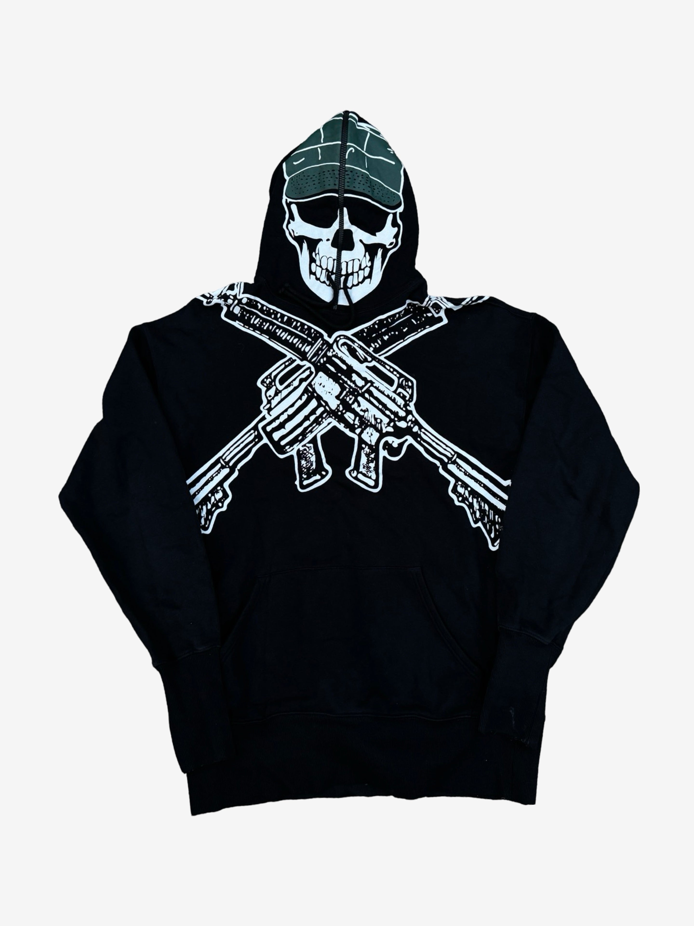 image of Vetements SS19 Marine Skull Gimp Hoodie