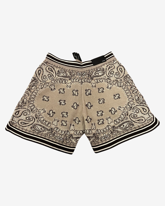 Amiri Bandana B-Ball Shorts in Blue & Black