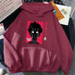 Anime Mob Print Pullover Plus Size Hoodies