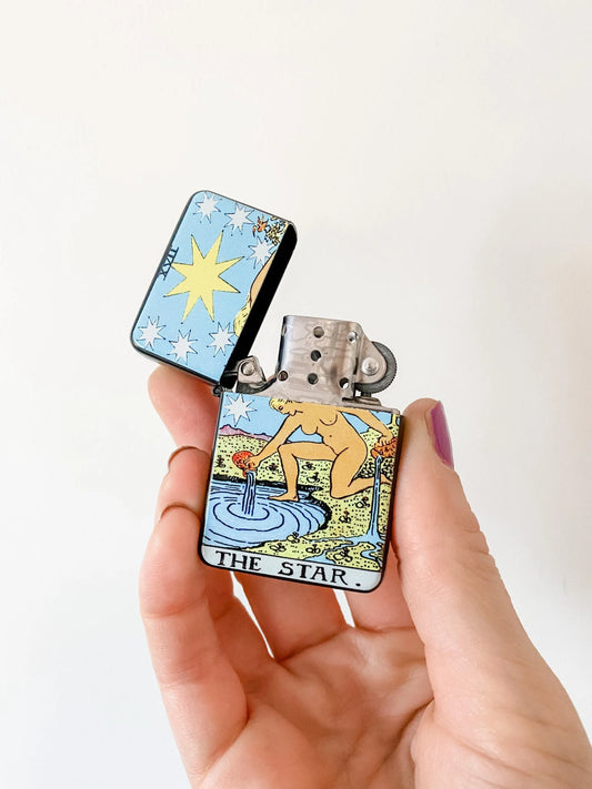 Van Gogh's Smoking Skeleton Windproof Flip Top Lighter – Flora and