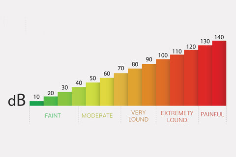 diagram showing noise level in decibels