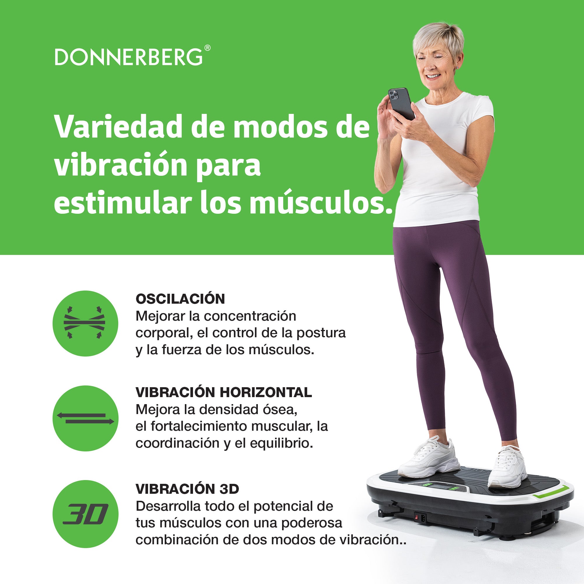 Plataforma Vibratoria - Tu gimnasio en casa - Donnerberg