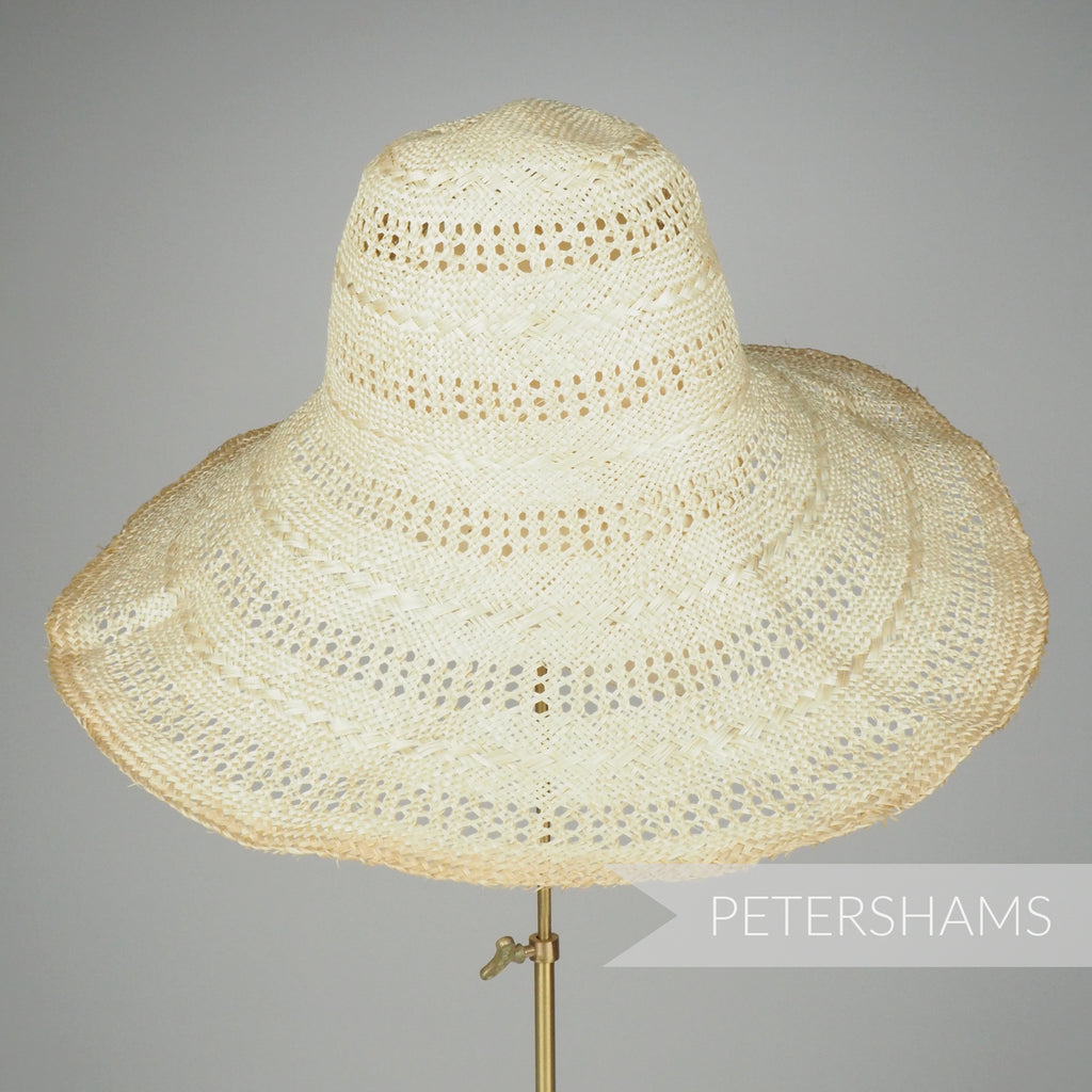 Patterned Wicker Stripe Ramie Sisal Straw Capeline Hat Body - 13 ...