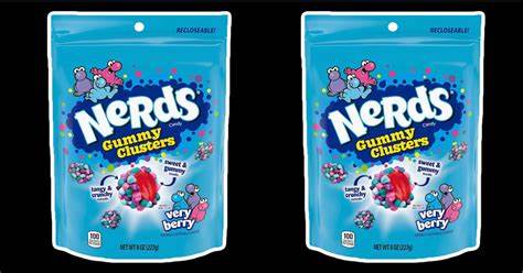 Nerds Candy Gummy Clusters, Rainbow, Share Pouch, 3 oz, 12 ct