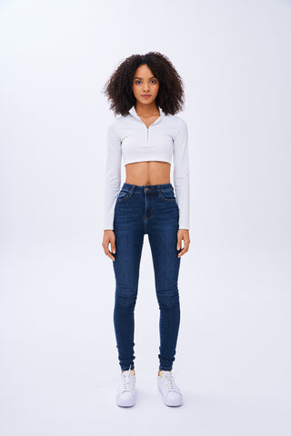 Demi Cold Shoulder Denim Top – Machine Jean