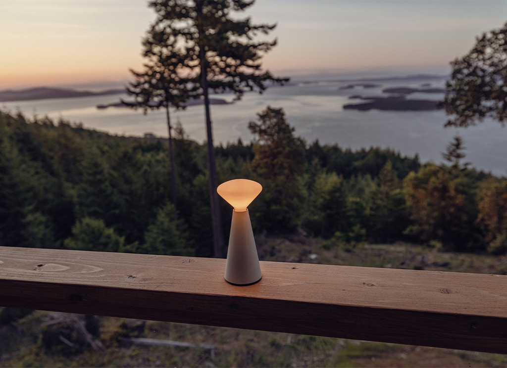 The Mantle Portable Lamp in Stone White