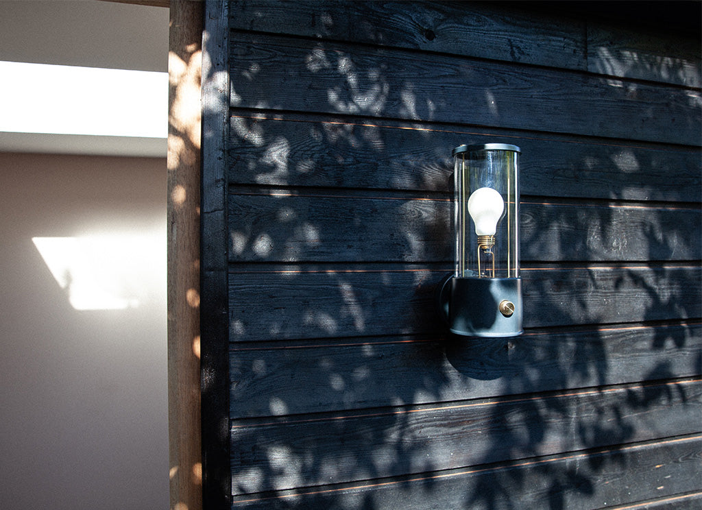 Image of the muse wall light on an exterior wall