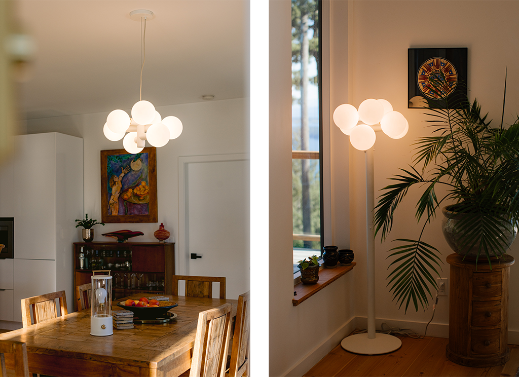 Echo Chandelier and Floor Lamp
