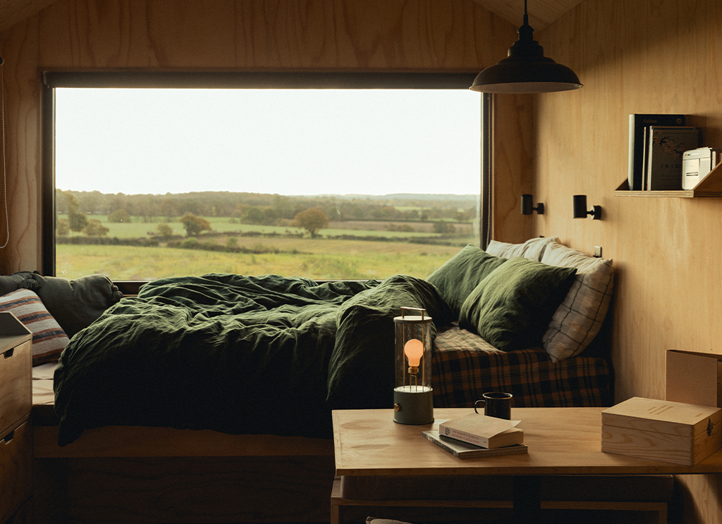 Unplugged cabin stay featuring The Muse in Pleasure Garden Green