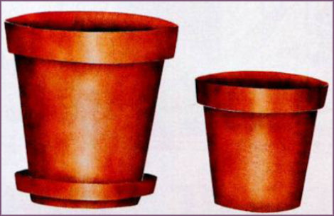 stencil terracotta pots