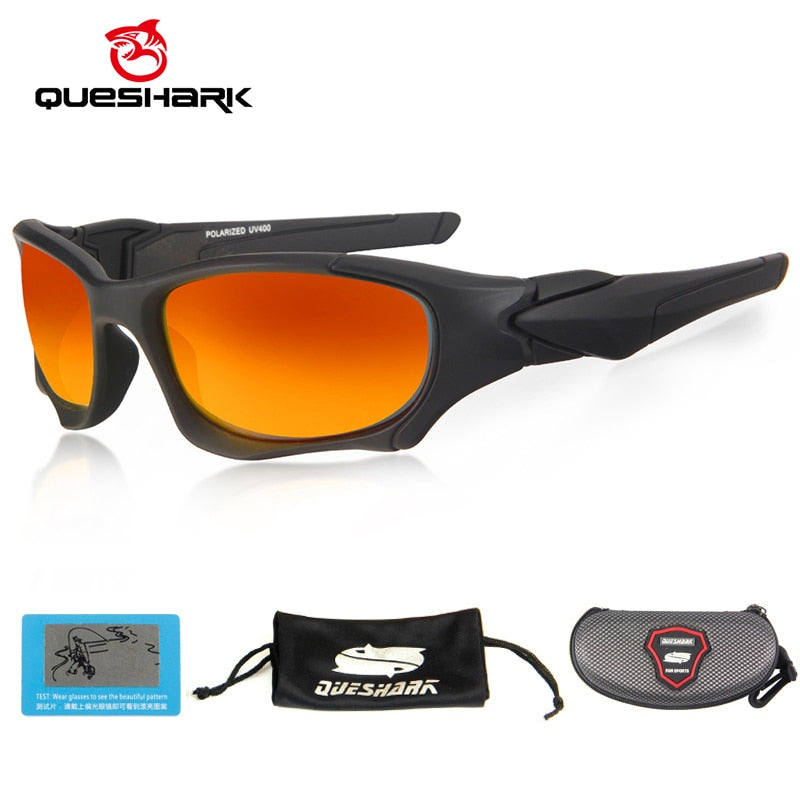 QUESHARK Polarized Sunglasses UV400, Fish Wish Rod