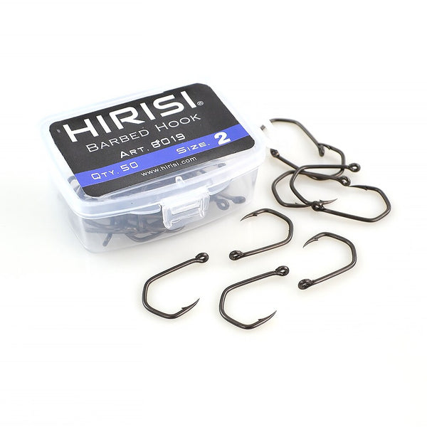 50PCS PTFE Coated High Carbon Stainless Steel Barbed hooks Carp