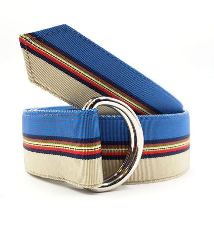 FH Wadsworth Blue Fish D-ring ribbon belt