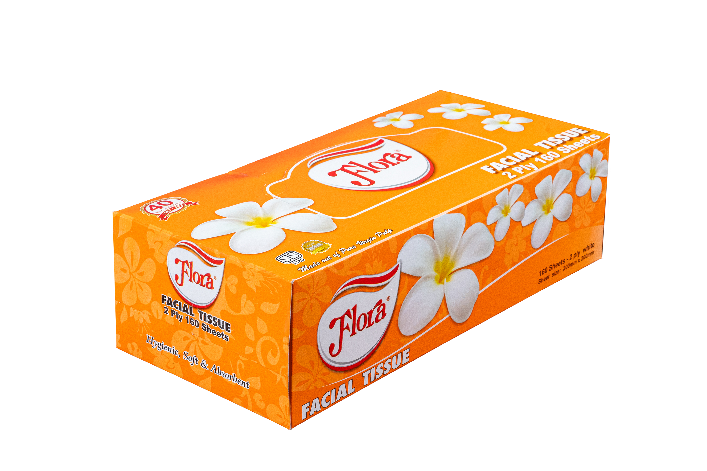 FLORA FACIAL TISSUE 2PLY 160 SHEETS
