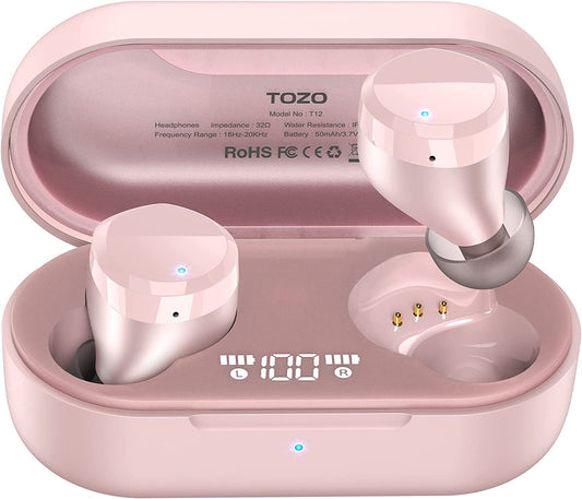 Tonal Dots (T12) Wireless Earbuds Bluetooth 5.3 Headphones Built-in ENC  Noise Cancelling Mic, 55 Hrs Playtime App Customize EQ IPX8 Waterproof LED