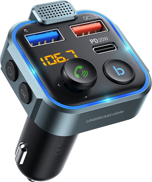 ORIA Bluetooth FM Transmitter for Car, [2022 Upgraded] Wireless in