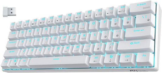 DIERYA DK61E Mechanical Gaming Keyboard, 60% Percent Keyboard  w/Hot-swappable, PBT Keycap, Full Keys Programmable, N-Key Rollover, RGB  Backlit, USB-C