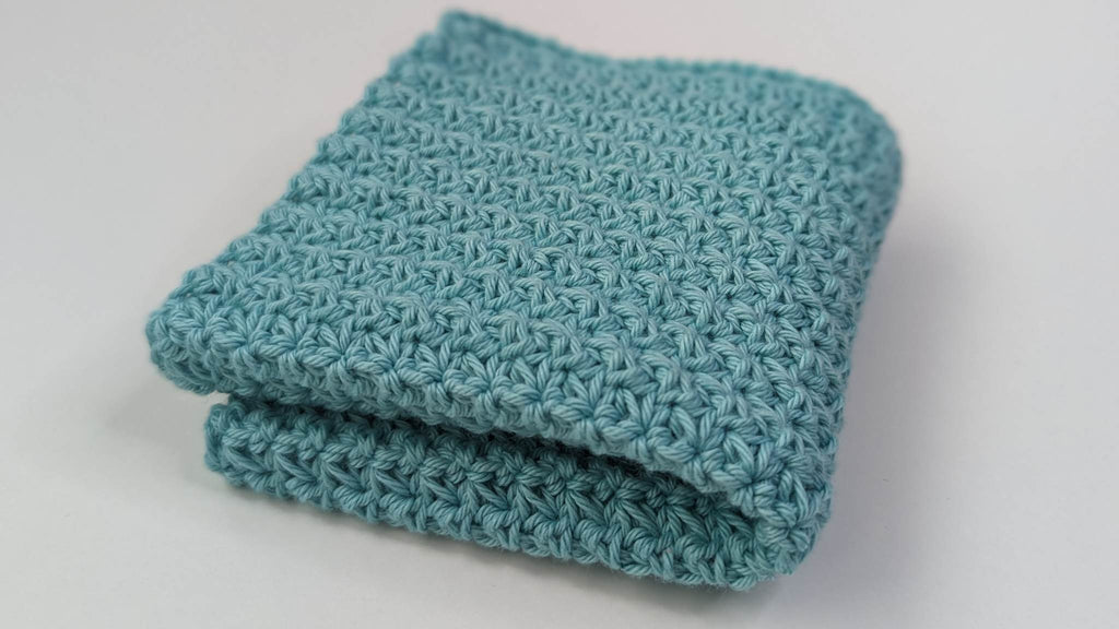 Crochet trinity stitch dishcloth