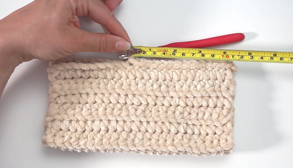 Measure the gap for the thumb on your fingerless gloves