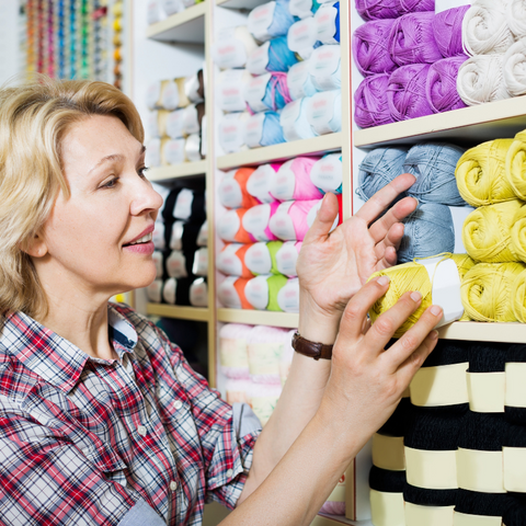 Inside a yarn boutique