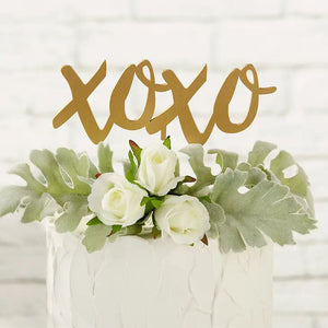 XOXO Gold Cake Topper - Madison Paul