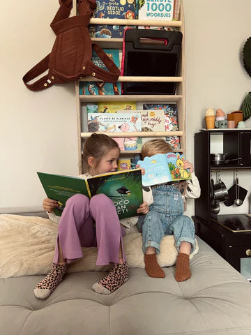 Montessori boekenrek kinderkamer | 4 planken - blank