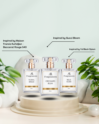three Extrait De Perfume from Asorock Fragrances