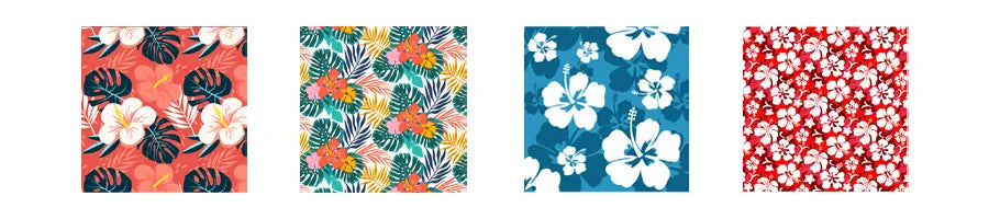 motifs floraux chemise hawaienne