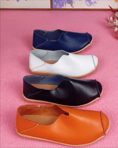 Blisscomfy Wide Toe Box & Wide Size Leather Moccasin - Basic Colors