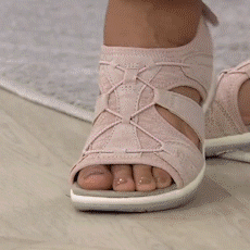 Lismali Comfyfleek Hook And Loop Stretchy Toe Box Flat Sport Sandals