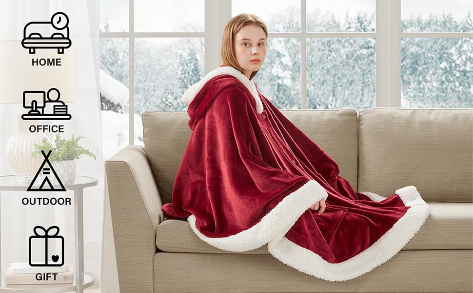 Lismali Snuggle Robe Blanket Hoodie