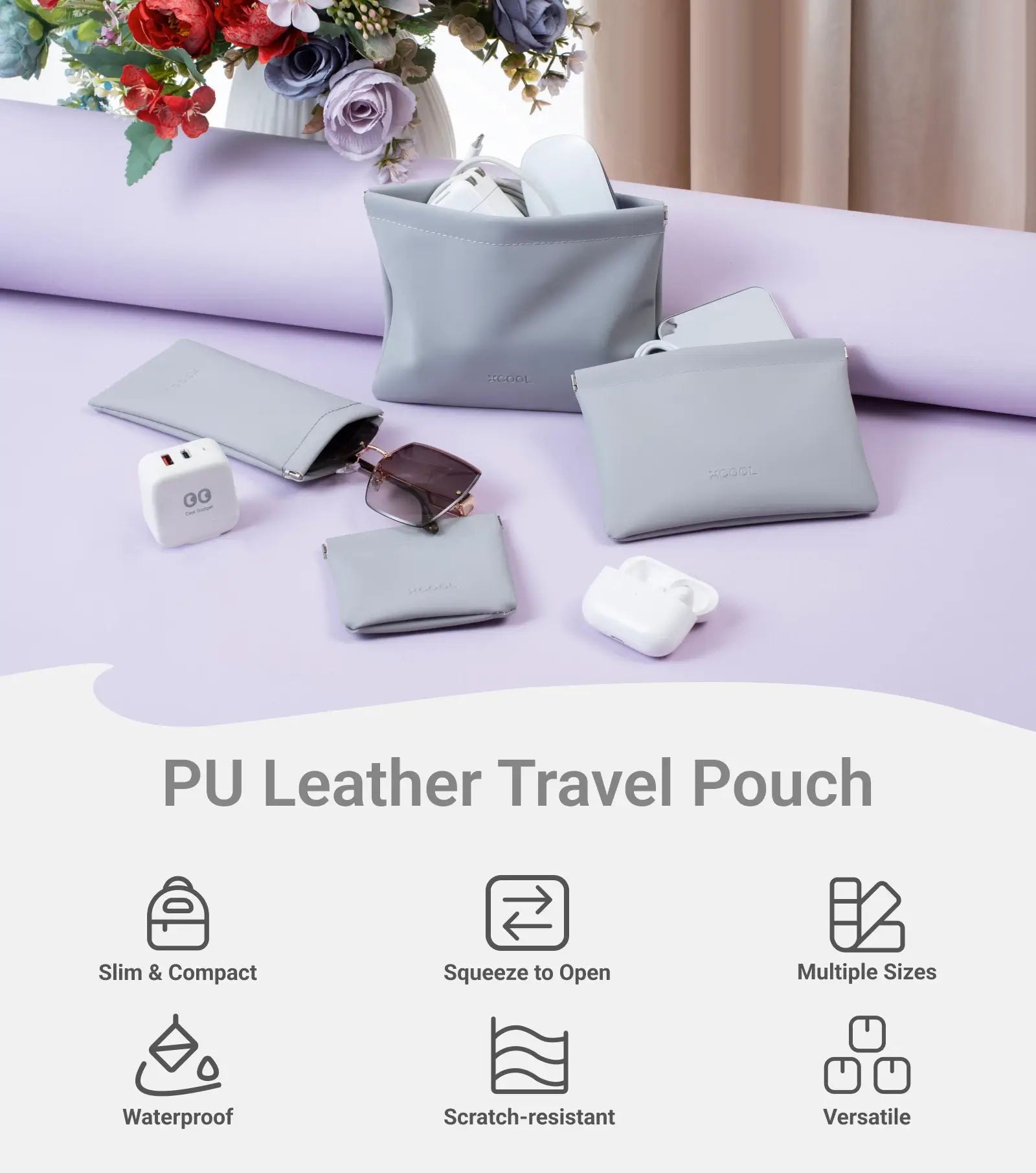 xCool TidyPal Multifunction Small Travel PU Bag,4 Sizes