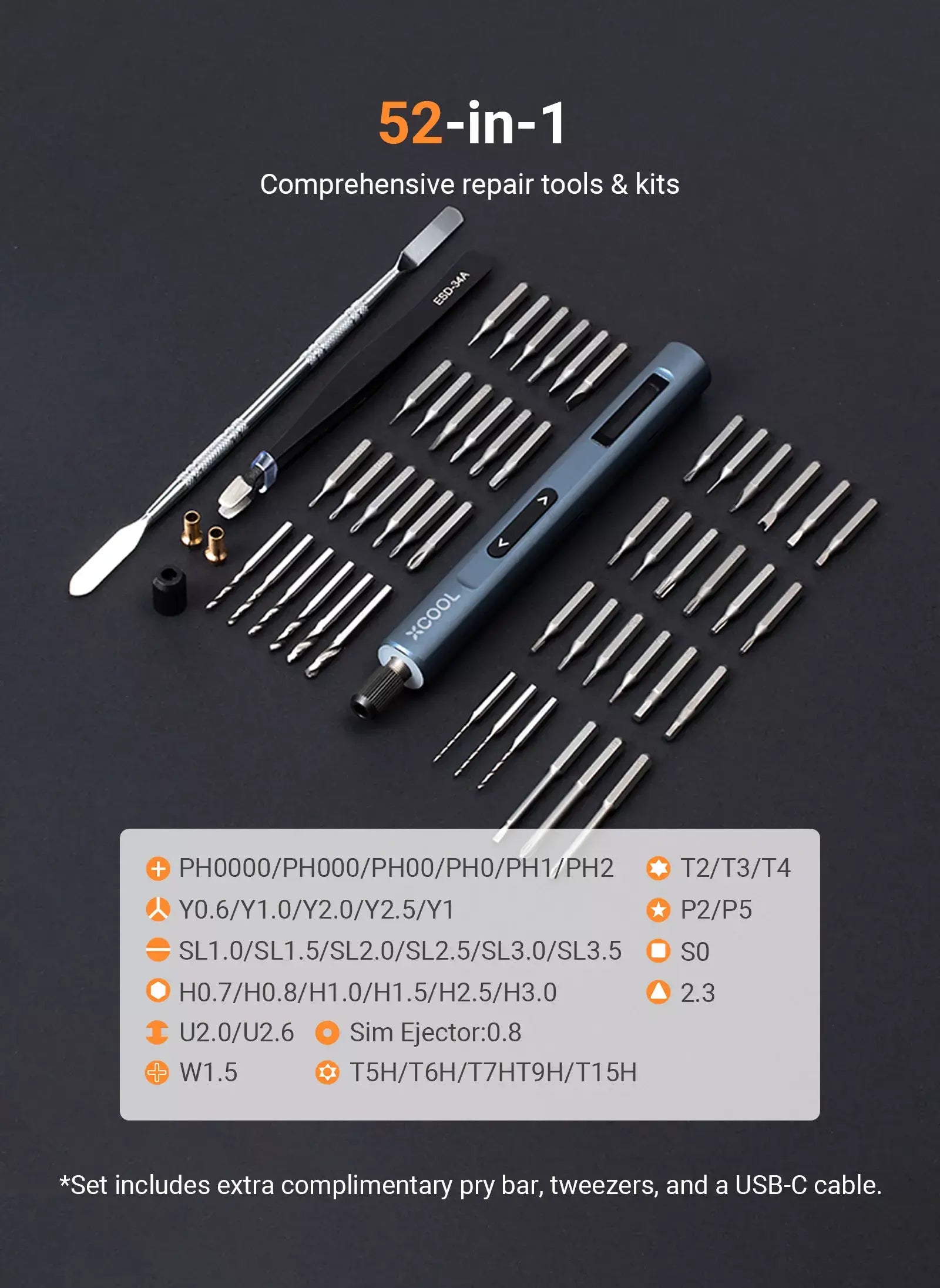 Mini Electric Precision Screwdriver Set for Computer and Watch Repair