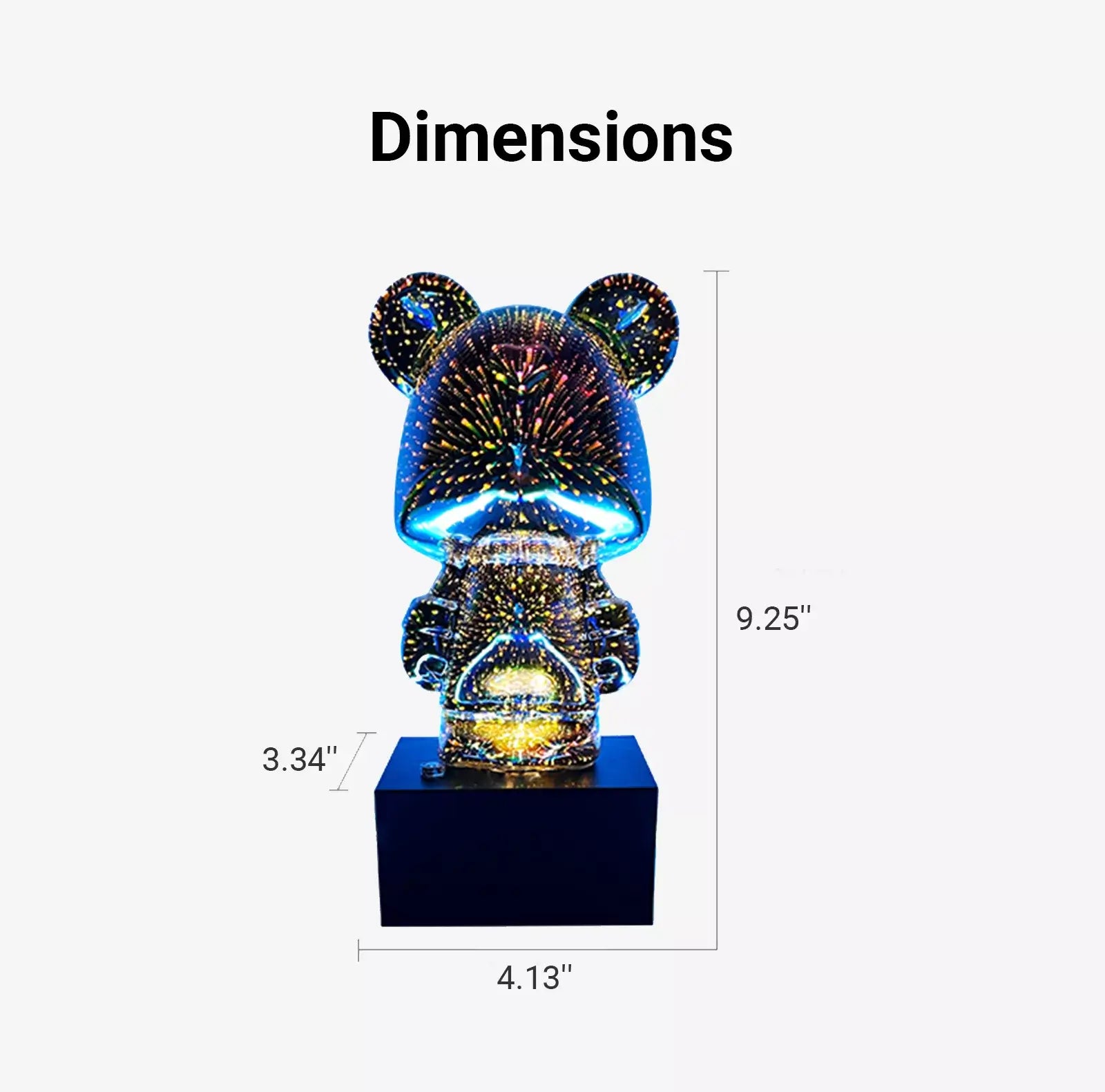 3D Firework Bear LED Night Light