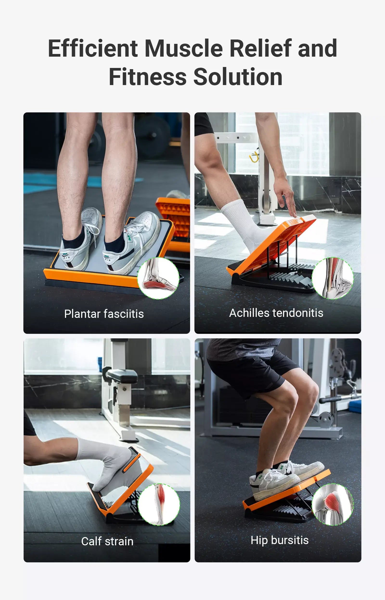3-in-1 Multifunctional Slant Board for Calf Stretching and Physical Therapy