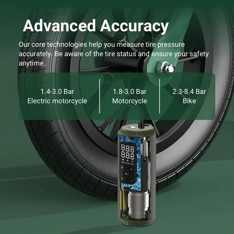 Our core technologies help you measure tire pressure accurately. Be aware of the tire status and ensure your safety anytime.