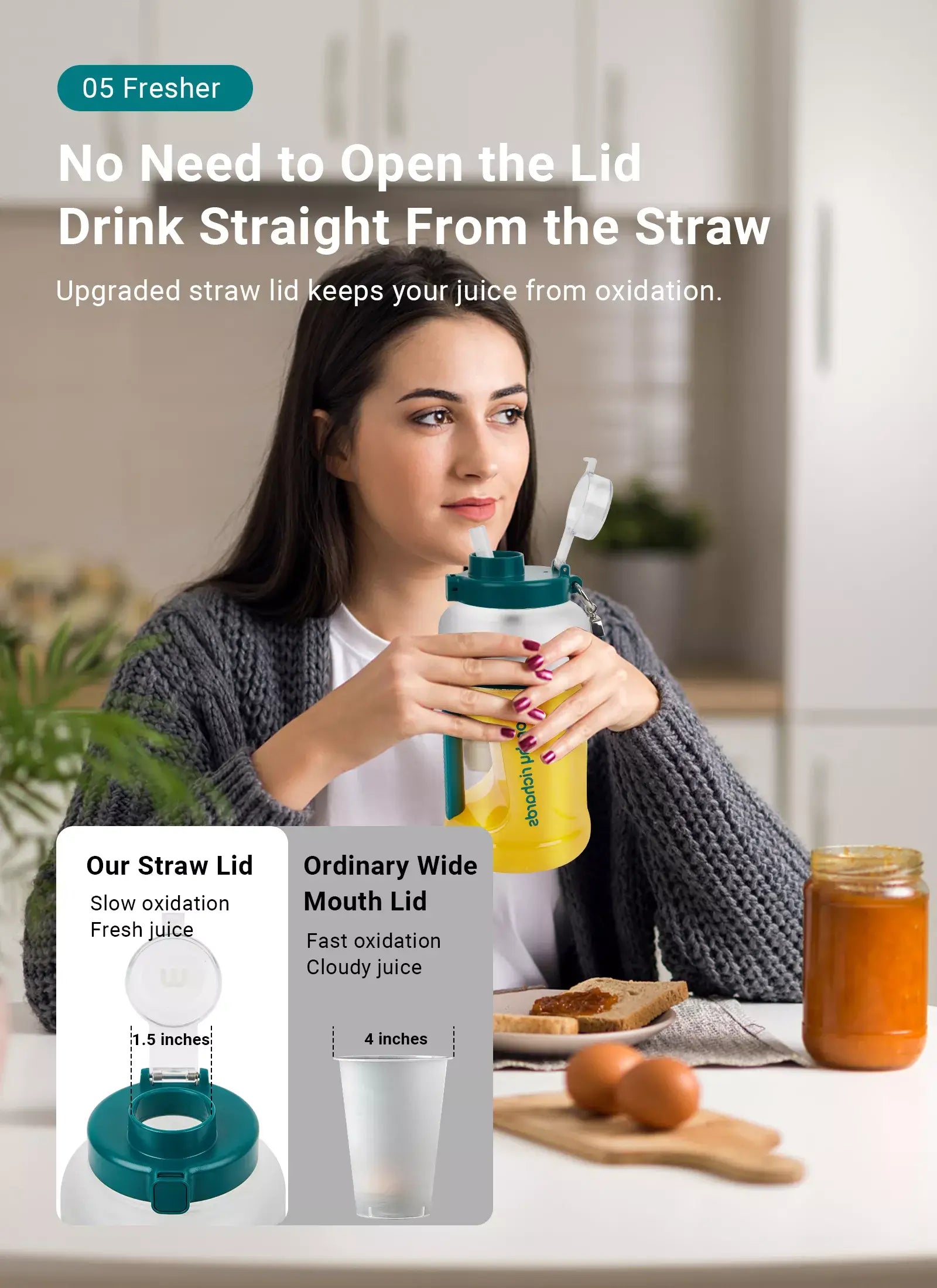 Drink Straight From the Straw Sport Bottle Blender