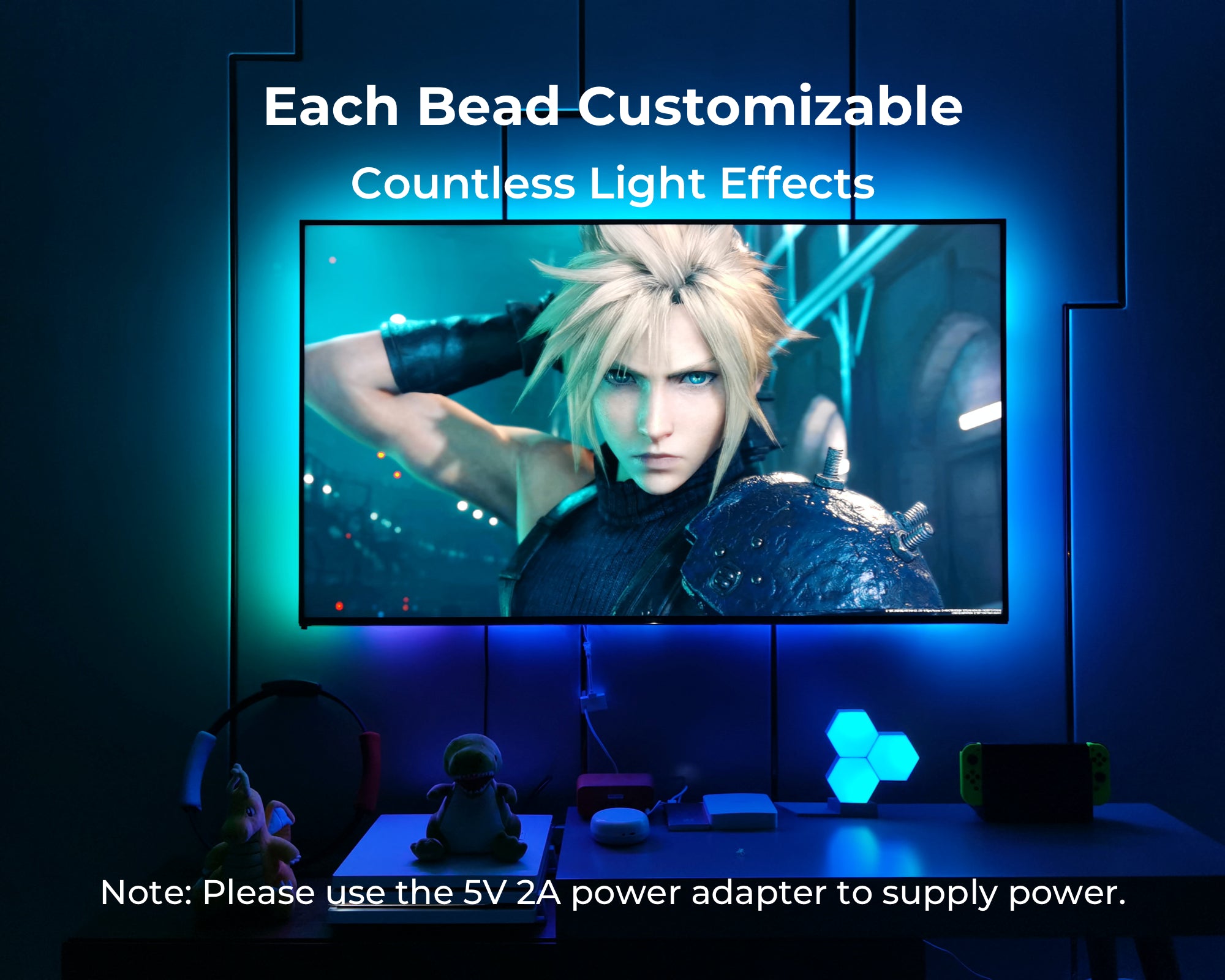 1% to 100% dimmable LED lights allow for higher lighting performance with 120 LED light beads. It works with Razer Chroma, perfect to enhance your gaming experience.