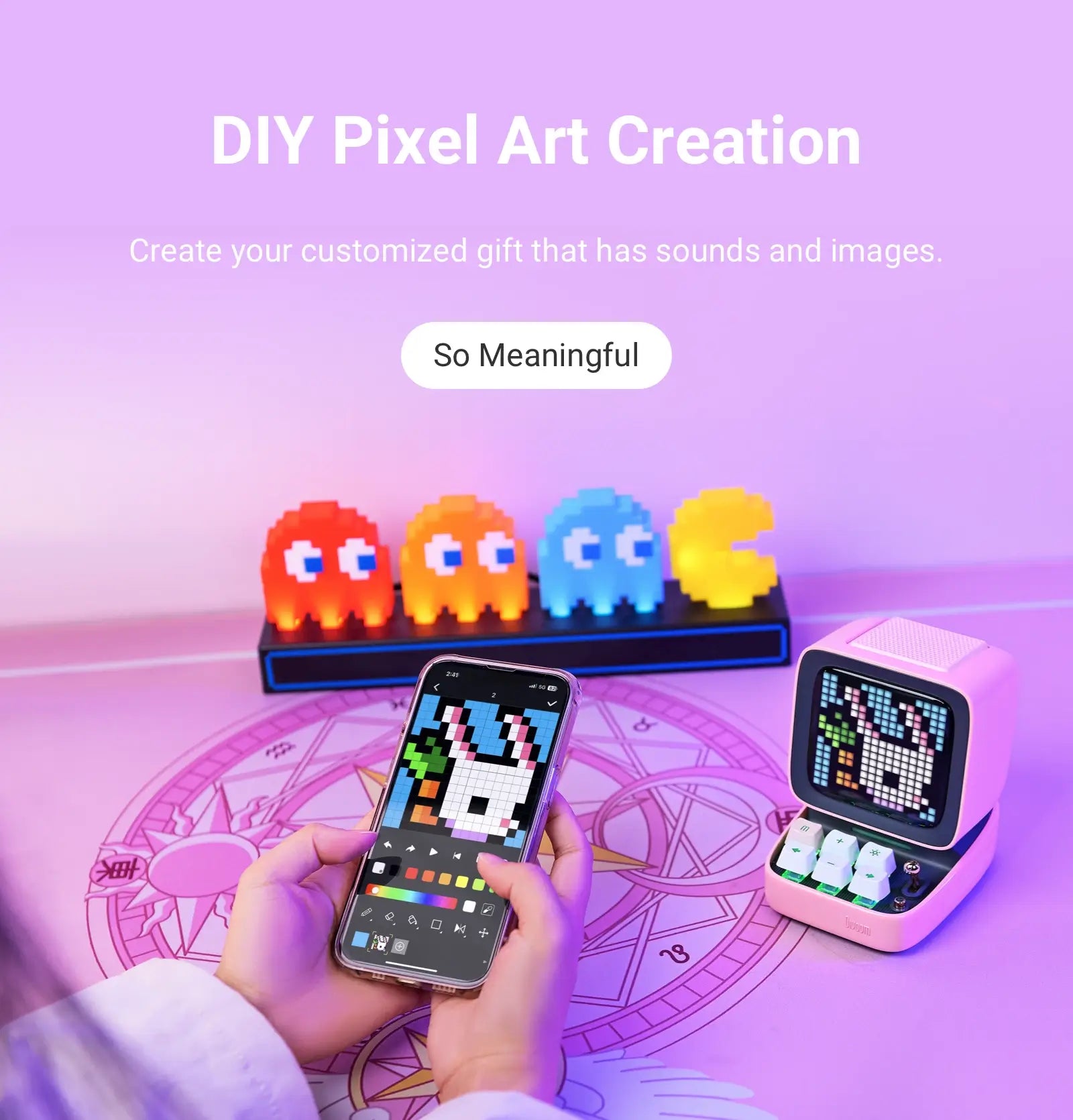 - So Meaningful | DIY Pixel Art Drawing - 说明：Create your customized gift that has sounds and images.