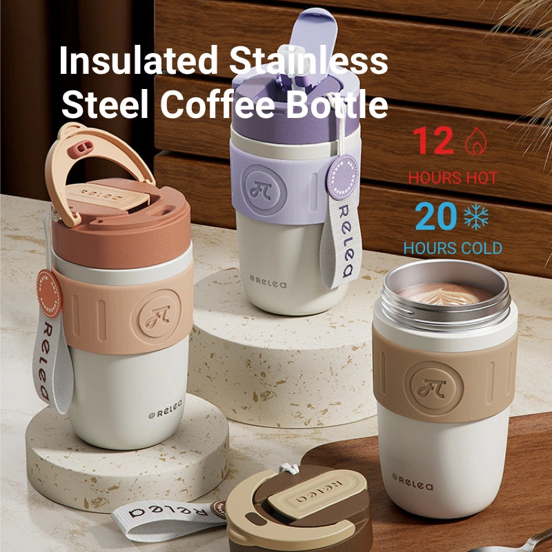 Insulated Stainless Steel Coffee Bottle 12 HOURS HOT 20 HOURS COLD