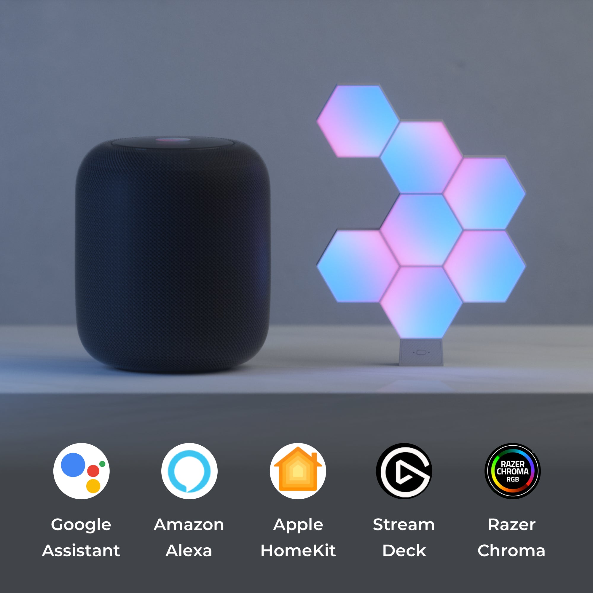 You can control the light and every light bead with our app. It works with Razer Chroma, Google Assistant, Apple HomeKit, Amazon Alexa, and Stream Deck. You can also connect it with IFTTT through https://ifttt.com/cololight for integration.