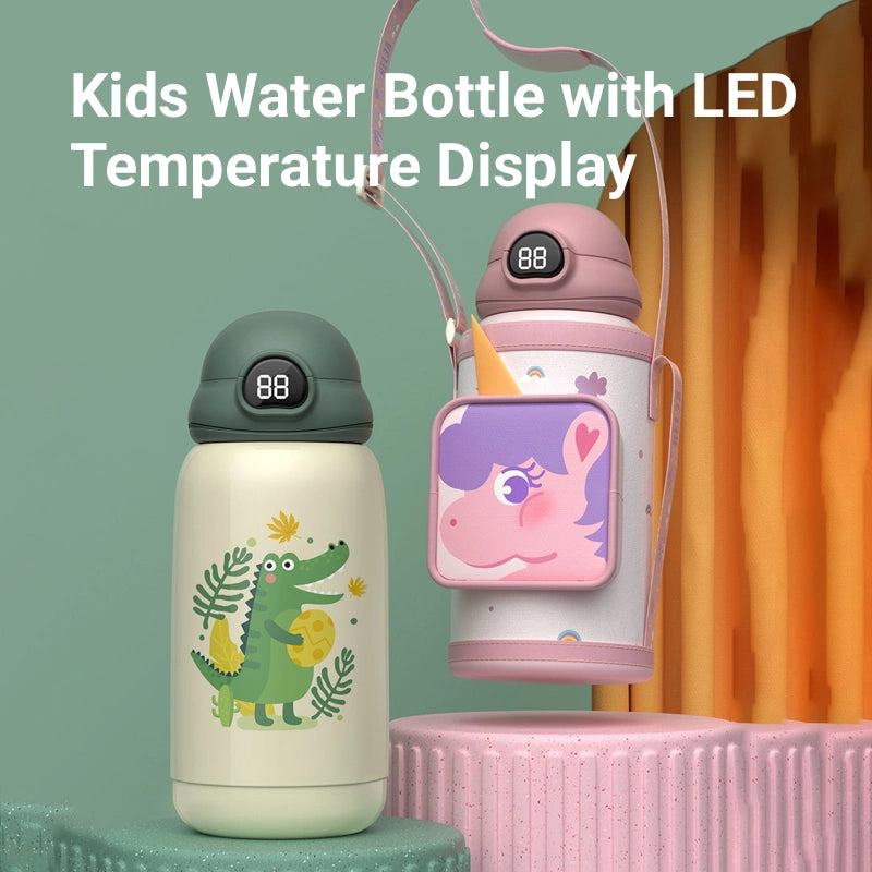 Kids Water Bottle with LED Temperature Display