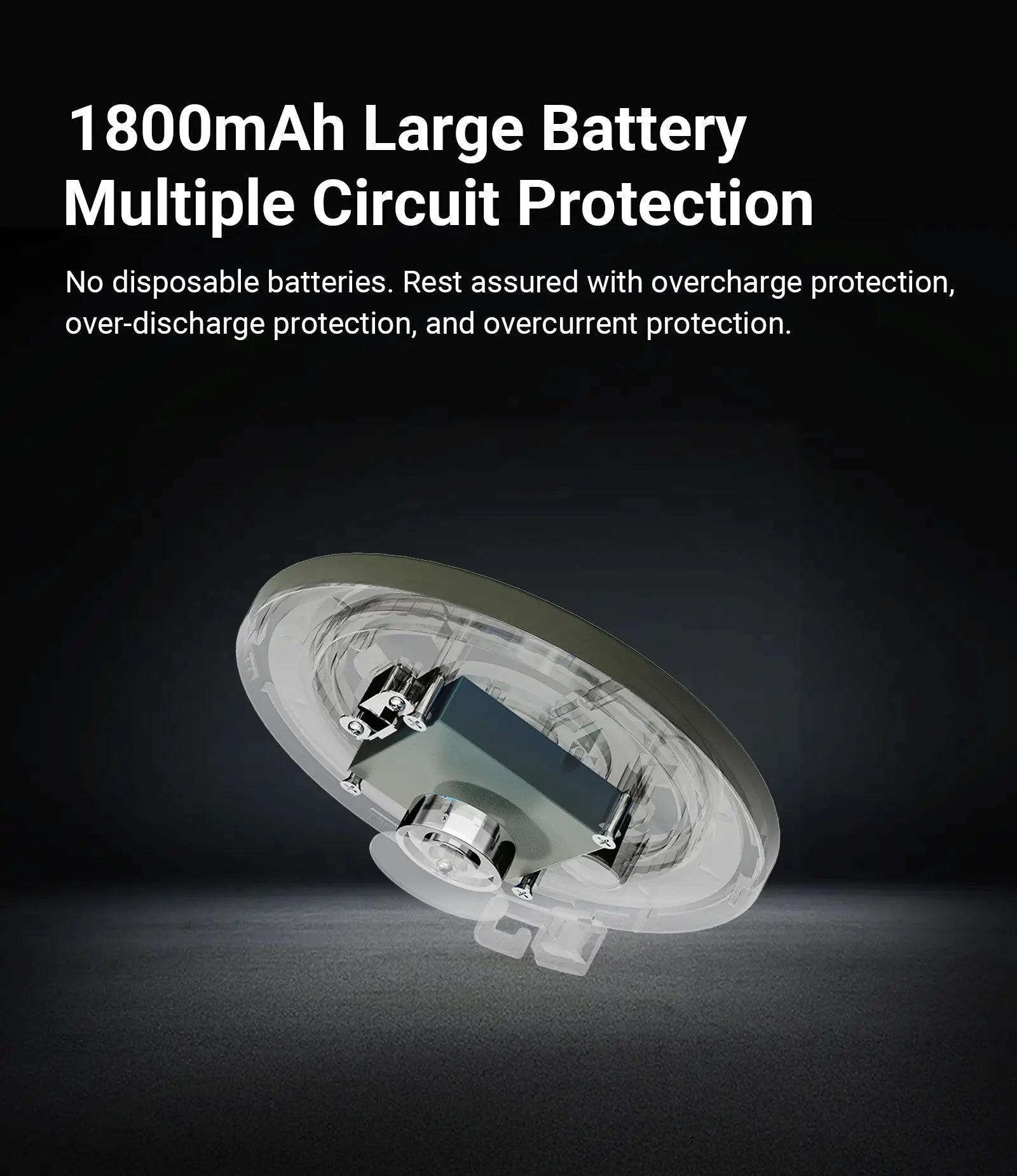 1800mAh Large Battery Multiple Circuit Protection