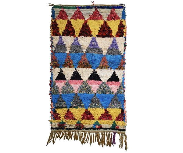 Un tapis berbère marocain boucherouite