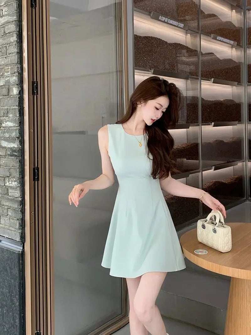 Elegant Summer A-Line Sleeveless Tank Dress for Women - Image 4