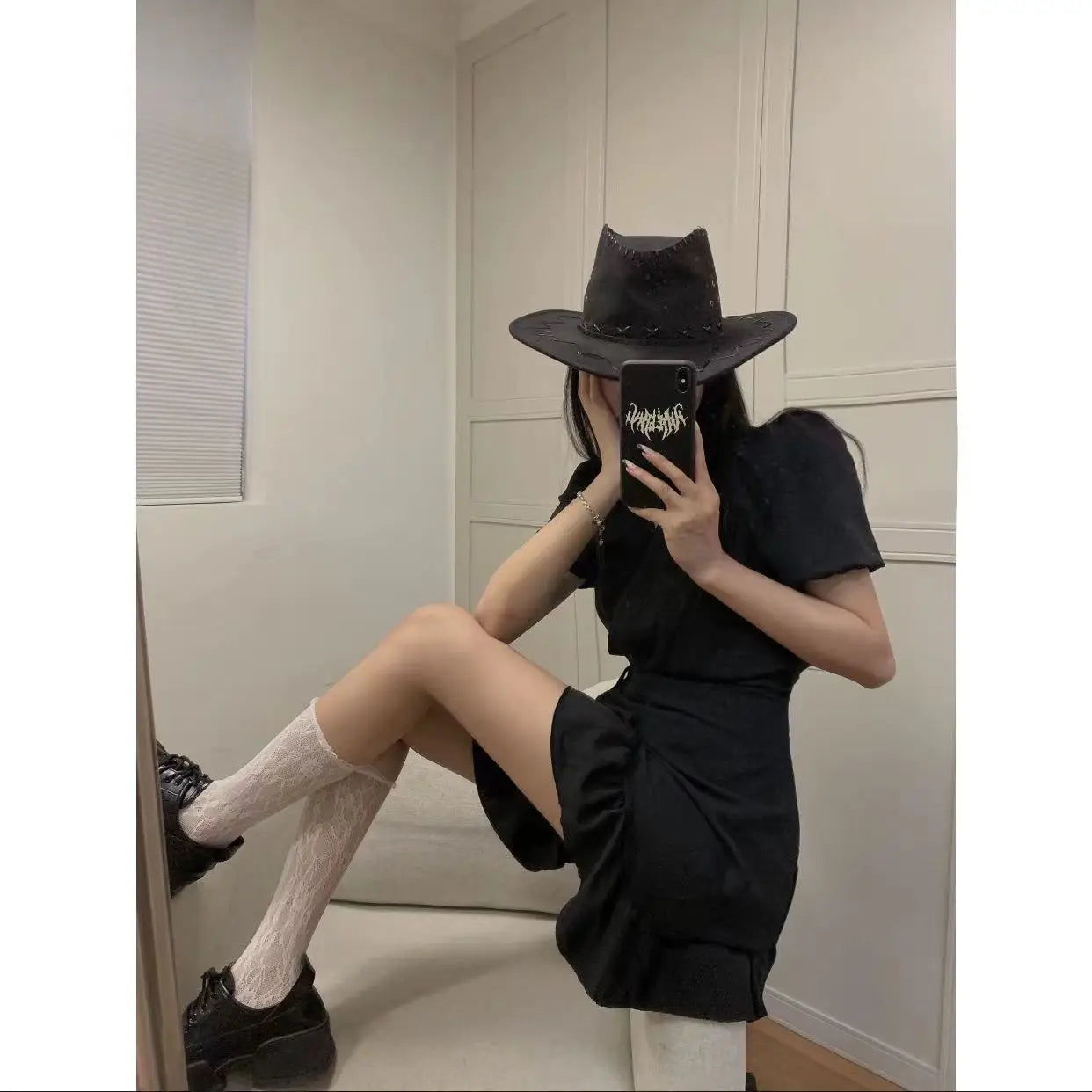 Chic Black Hepburn Dress for Women - Summer Elegance - Image 3